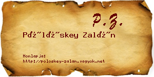 Pölöskey Zalán névjegykártya